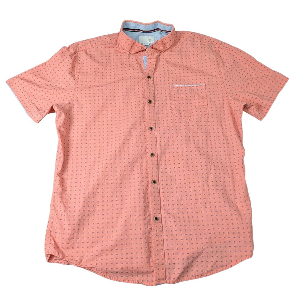 Craft + Flow Patterned Salmon Button-Down | Men's XL